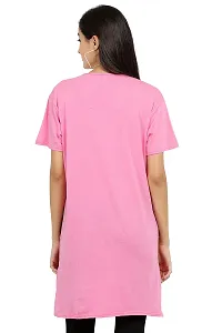 DDASPRATION Women's Printed Pocket Long T-Shirt (BTF,Baby Pink)-thumb3