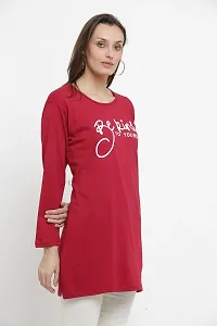 DDASPRATION Women Cotton Long T-Shirt-thumb3