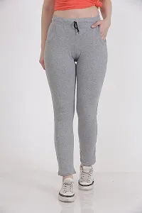 DDASPRATION Women's Regular Fit TrackPaints (Light Grey)-thumb1
