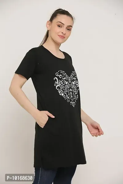 DDASPRATION Women's Printed Pocket Long T-Shirt-thumb4