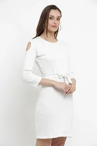 DDASPRATION Women's Poly-Cotton Dress?(White)-thumb1