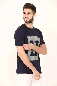 DDASPRATION Men Cotton Printed T-Shirt Navy Blue-thumb2