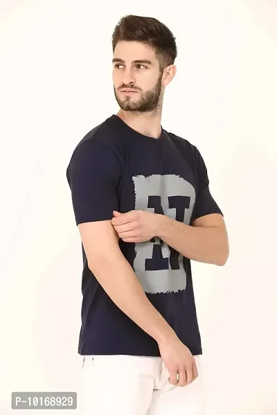 DDASPRATION Men Cotton Printed T-Shirt Navy Blue-thumb3