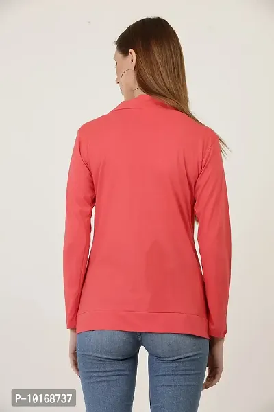 DDASPRATION Women's Pocket Shrug (Pocket,Orange)-thumb4