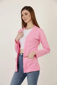 DDASPRATION Women's Pocket Shrug (Pocket,Baby Pink)-thumb3