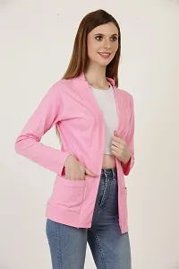 DDASPRATION Women's Pocket Shrug (Pocket,Baby Pink)-thumb2