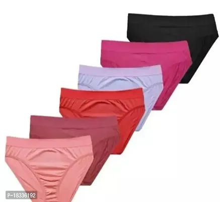 Cotton Multicoloured Panty Set For Women Pack Of 6