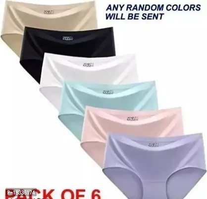 Silk Multicoloured Panty Set For Women Pack Of 6-thumb0