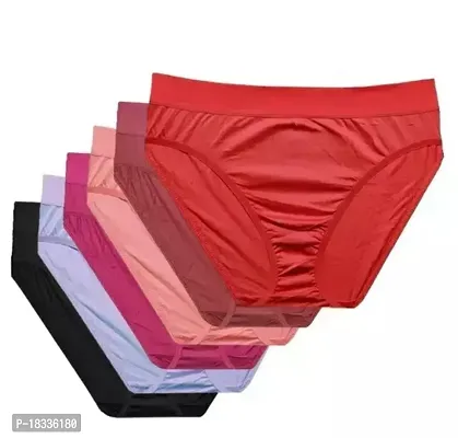 Cotton Multicoloured Panty Set For Women Pack Of 6