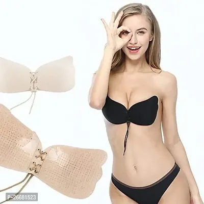 Silicone Butterfly Stick-on Bra Black-thumb2