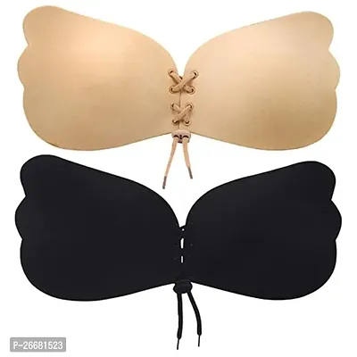 Silicone Butterfly Stick-on Bra Black-thumb0