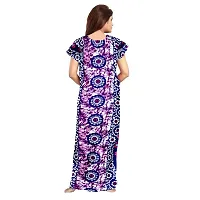 Stylish Cotton Printed Short Sleeves Nighty For Women-thumb1