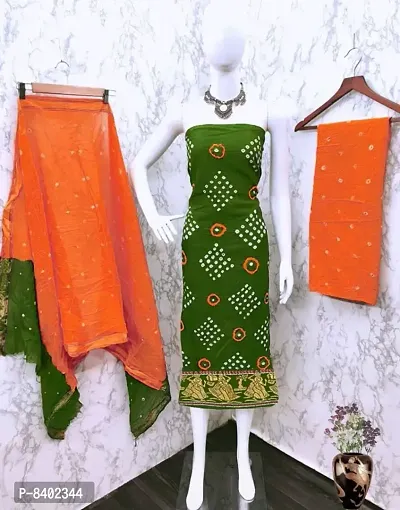 Classic Cotton Printed Dress Material with Dupatta-thumb0