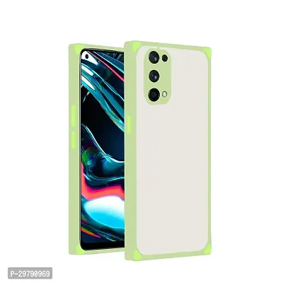 Trendy Back Cover Full Camera Protection Square Smoke Matte Finish Cover For Realme X7 Pro - Light Green