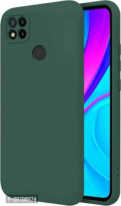 Trendy Liquid Silicone Flexible Case With Camera Protection Back Cover Case For Xiaomi Redmi 9 4G Xiaomi Redmi 9C Xiaomi Redmi 9 Activ - Green