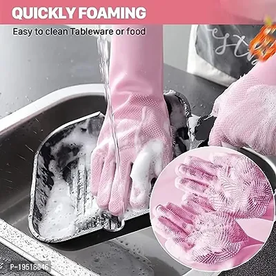 Scrubber for Dish Washing and Pet Grooming  Gloves-thumb2
