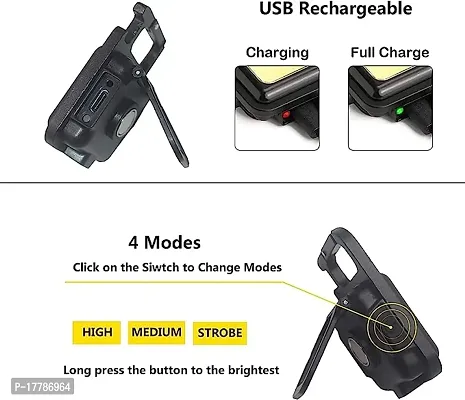 COB Keychain Flashlights Folding Bracket-thumb2