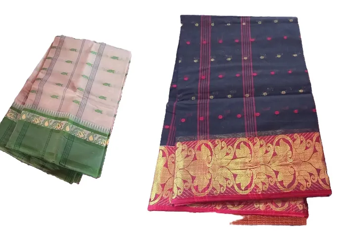 Glamorous Cotton Saree with Blouse piece 