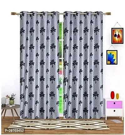 HOME Polyester Eyelet Fitting Size 7FT , Set Of 2 PC Door Curtains