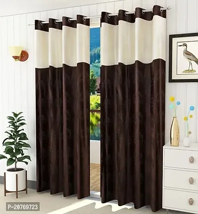 HOME Polyester Eyelet Fitting Size 7FT , Set Of 2 PC Door Curtains