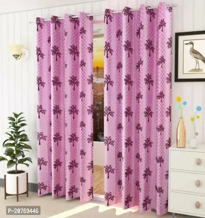 HOME Polyester Eyelet Fitting Size 7FT , Set Of 2 PC Door Curtains