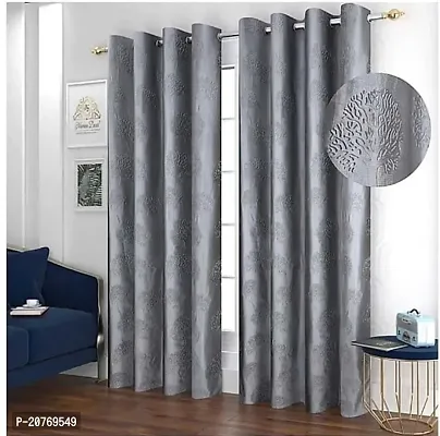 HOME Polyester Eyelet Fitting Size 7FT , Set Of 2 PC Door Curtains