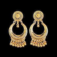 4-Combo Gold Oxidised Design Earrings For Women  Girls.-thumb1