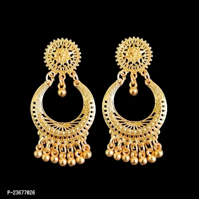 4-Combo Gold Oxidised Design Earrings For Women  Girls.-thumb2