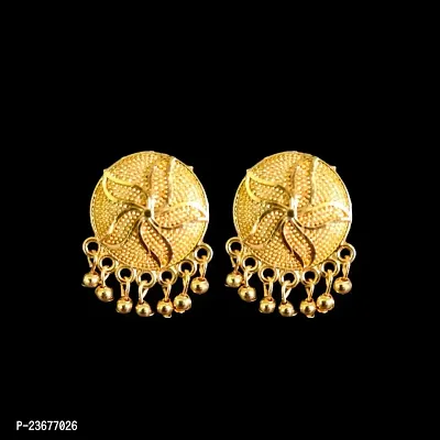 4-Combo Gold Oxidised Design Earrings For Women  Girls.-thumb3