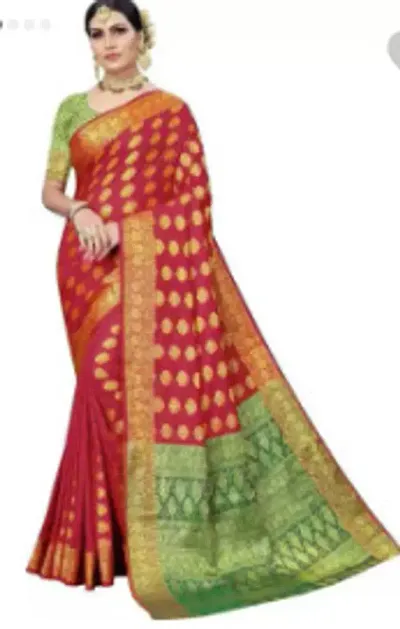 Attractive Banarasi Jacquard Cotton Silk Sarees