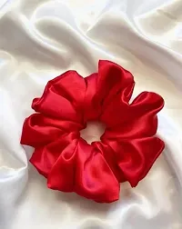 Stylish Satin Assorted Rubber Band Scrunchies For Women - Pack of 12-thumb1