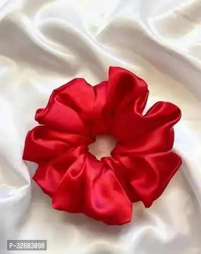 Stylish Satin Assorted Rubber Band Scrunchies For Women - Pack of 12-thumb2