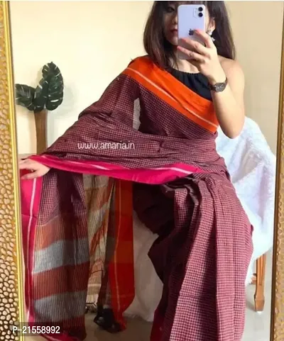 Stylish Cotton Saree With Blouse Piece For Women