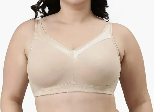 Enamor A112 Smooth Super Lift Classic Bra - Stretch Cotton Non-Padded Wirefree Full Coverage