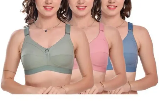Buy FULL COVERAGE BRA FOR WOMEN AND GIRLS PACK OF 3 - Lowest price in  India