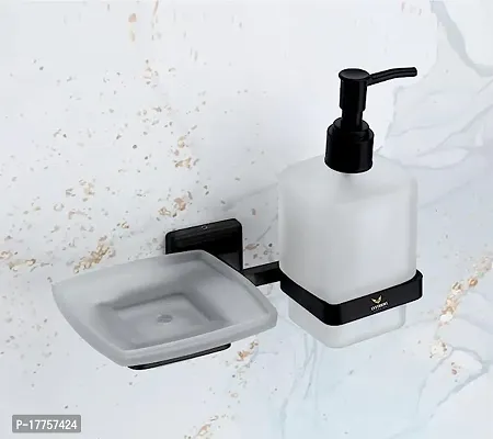 Glass Soap Case Dish With Liquid Soap Dispenser