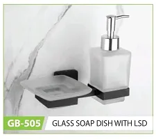 Stainless Steel GB-505 Glass Soap Dish with LSD Bathroom Accessories-thumb4