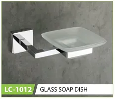 Stainless Steel LC-1012 Glass Soap Dish Bathroom Accessories-thumb1