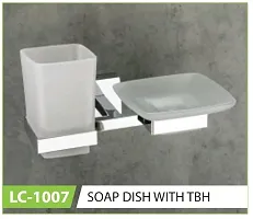 Stainless Steel LC-1007 Glass Soap Dish with TBH Bathroom Accessories-thumb1