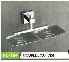 NTCD Stainless Steel PC-104 Double Soap Dish Bathroom Accessories SS304-thumb1