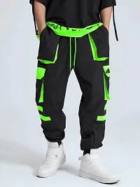 REVAGO NEON DOUBLE PATCH REGULAR TRACK PANT FOR MEN-thumb1