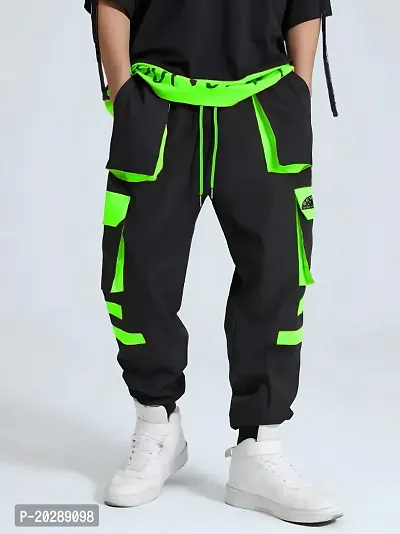 REVAGO NEON DOUBLE PATCH REGULAR TRACK PANT FOR MEN-thumb2