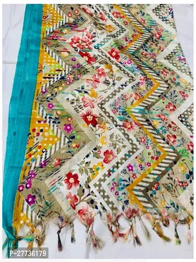 Elite Multicoloured Silk Printed Dupattas For Women