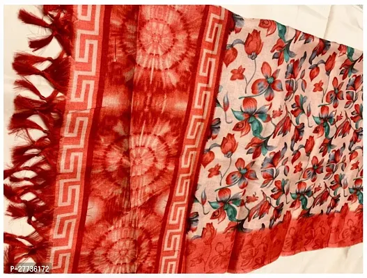 Elite Red Silk Printed Dupattas For Women