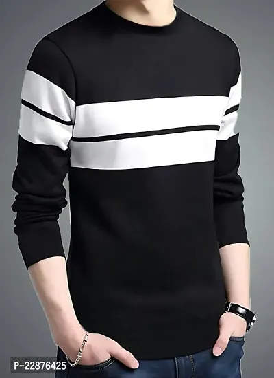 Comfortable Cotton Black Tees For Men-thumb0