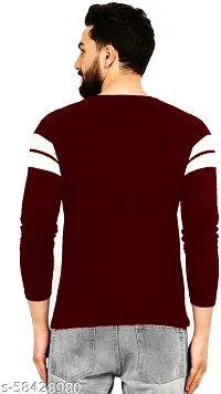 Comfortable Cotton Maroon Tees For Men-thumb1