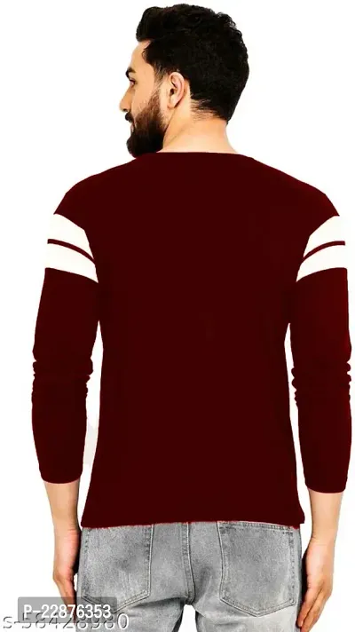 Comfortable Cotton Maroon Tees For Men-thumb2