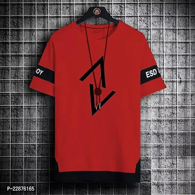 Comfortable Cotton Red Tees For Men-thumb0