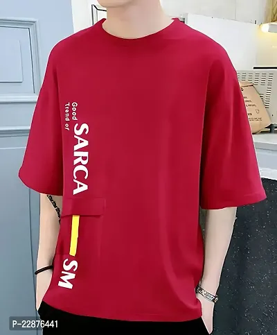 Comfortable Cotton Red Tees For Men