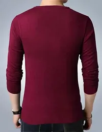 Comfortable Cotton Maroon Tees For Men-thumb1